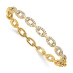 True Origin 14K Yellow Gold 2 1/6 carat Lab Grown Diamond VS+ F+ 7 in Complete Link Bracelet