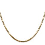 14K 2.5mm Box with Lobster Clasp Chain - Image 2