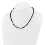 14k 5-6mm Black Near-Round Freshwater Cultured Pearl Necklace - Image 3