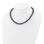 14k 7-8mm Black Near-Round Freshwater Cultured Pearl Necklace - Image 3
