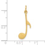 14k Satin Musical Note Charm - Image 4