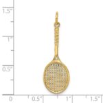 14k Tennis Racquet Charm - Image 4