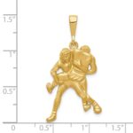 14K Satin and Diamond-cut Wrestlers Charm - Image 4