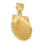 14k Diamond-cut Seashell Pendant - Image 5