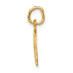 14K Diamond-cut Eternal Life Cross in Circle Charm - Image 2