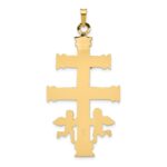 14k Two-tone Cara Vaca Crucifix Pendant - Image 4