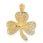 14k Filigree Shamrock Charm - Image 3