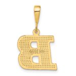 14k Textured Initial B Charm - Image 3
