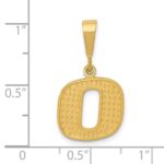 14k Textured Initial O Charm - Image 4