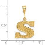 14k Textured Initial S Charm - Image 4