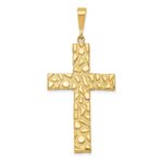 14k Nugget Style Cross Pendant