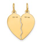 14k BEST SISTER 2-Piece Break-apart Heart Charm - Image 3