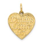 14k DADDYS LITTLE GIRL Heart Charm