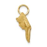 14k Satin Diamond-cut King Tut Charm - Image 2