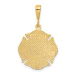 14k FIRE RESCUE Badge Pendant - Image 3
