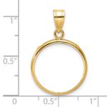 Wideband Distinguished Coin Jewelry 14k Polished 18.0mm Prong Coin Bezel Pendant - Image 4