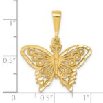 14k Diamond-cut Butterfly Charm - Image 4