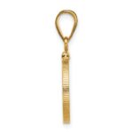 Wideband Distinguished Coin Jewelry 14k Polished 14.0mm x 1.1mm Screw Top Coin Bezel Pendant - Image 2