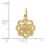 14k I LOVE CATS Charm - Image 4