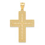 14k Greek Key Filigree Cross Pendant - Image 3