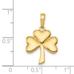14k Polished Solid Shamrock Pendant - Image 4