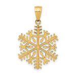 14k Polished Snowflake Pendant