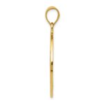 14k Solid Polished Peace Sign Pendant - Image 2