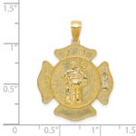 14k Large FD St. Florian Badge Pendant - Image 4