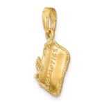 14k Satin 3-D Cosmetic Pouch Pendant - Image 5