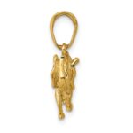 14k Polished 3-D Elephant Pendant - Image 2