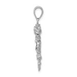 14K White Gold 3-D Dragon Charm - Image 2