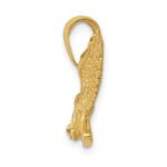 14k Solid Textured Eagle Landing Pendant - Image 2
