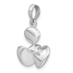 14K White Gold Polished 3-D Propeller Pendant - Image 4