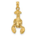 14k Lobster with Moveable Claws Pendant - Image 3