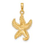 14k Polished Open-Backed Starfish Pendant - Image 3