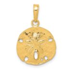 14k Polished Sand Dollar Pendant