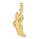 14k Polished Running Shoe with Wings Pendant - Image 3