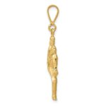 14K Polished 3-D Pitcher Baseball Charm - Image 2