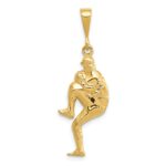 14K Polished 3-D Pitcher Baseball Charm - Image 3
