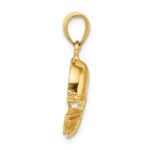 14k Polished Open-Backed Football Helmet Charm - Image 2