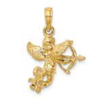 14k Cupid with Bow and Arrow Charm - Image 3