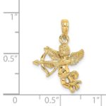 14k Cupid with Bow and Arrow Charm - Image 4