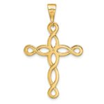 14k Polished Loop Cross Pendant - Image 3