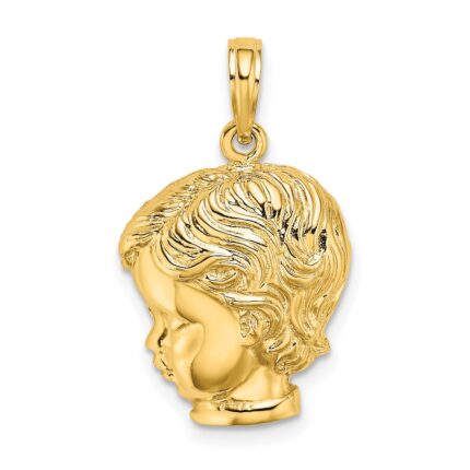 14k Boy Head Charm