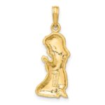 14k Praying Girl Pendant - Image 3