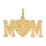 14k Polished MOM with Cross Charm - Image 3