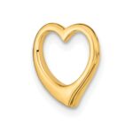 14K Polished Floating Heart Chain Slide - Image 5