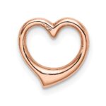 14K Rose Polished Floating Heart Chain Slide - Image 4