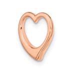 14K Rose Polished Floating Heart Chain Slide - Image 3