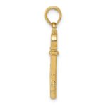 14K Polished 3-D Key Charm - Image 2